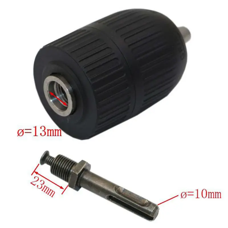 2-13mm Self Locking Keyless Drill Chuck Converter 1/2-20UNF Thread + SDS Adaptor Electric Drill Chuck Three-jaw Chuck