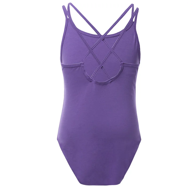 Ballet AqLeotard pour filles, combinaison de batterie, fibre de coton, ballerine, entraînement sur scène, pratique de la performance