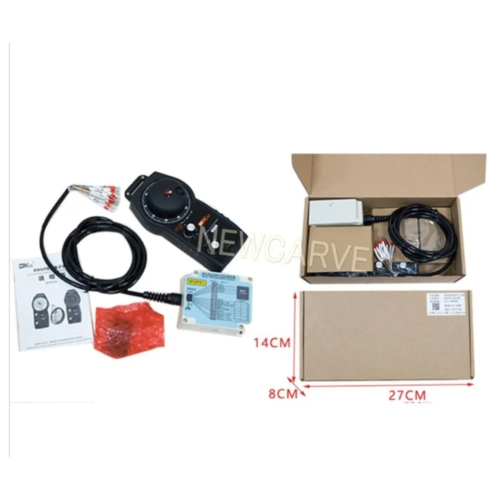 Siemens/ Mitsubishi/ Syntec/ Gskcnc Mach3 System Control Wireless Controller For CNC Handwheel BWGP0X-5A NEWCARVE