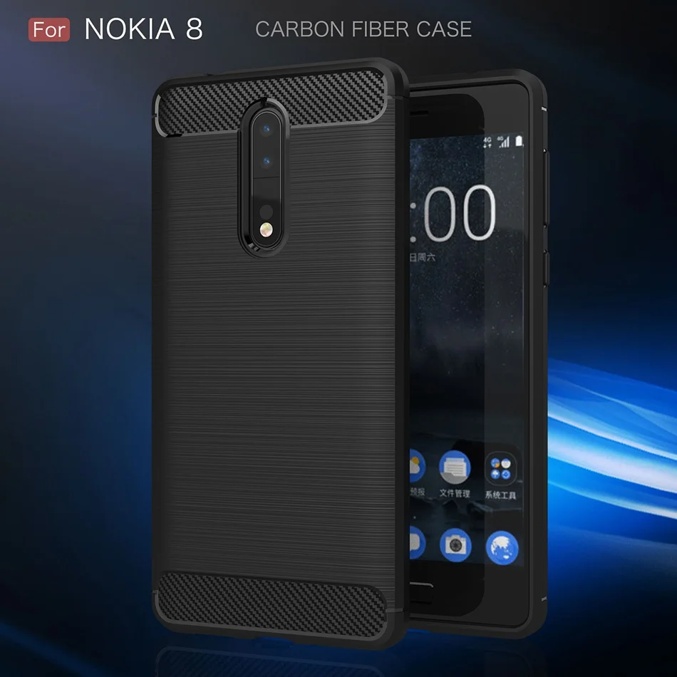 For Nokia 8 TA-1004 Case Carbon Fiber Cover For Nokia 6.1 Case Silicone Soft Capa For Nokia 7 Plus 2.1 3.1 5.1 6 2018 7Plus Case