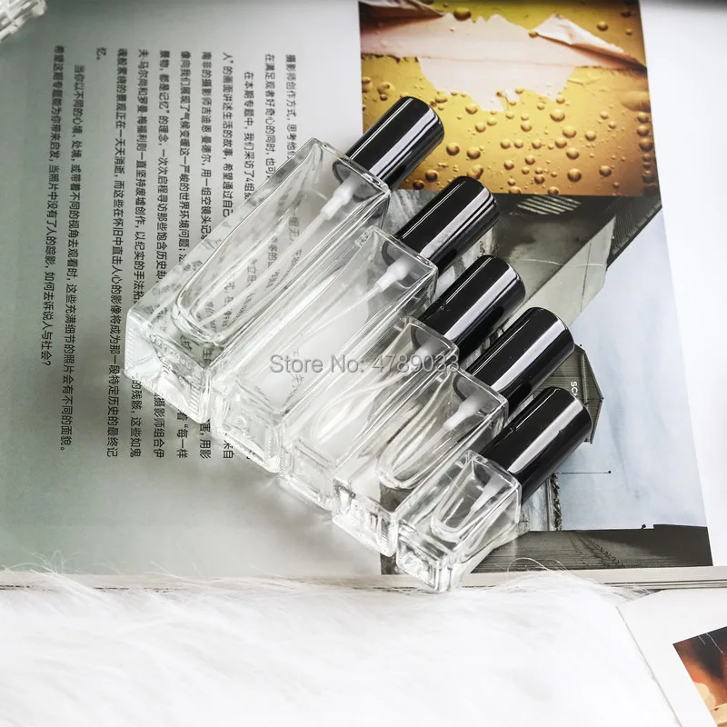 

10pcs 3ml 4ml 7ml 20ml 30ml Travel Clear Glass Perfume Atomizer Small Mini Empty Spray Refillable Bottle With Gold/Silver Cap