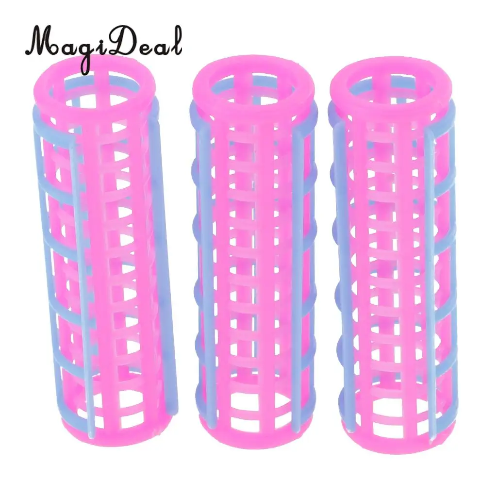 MagiDeal 10 Cái/gói Tóc Nhựa Con Lăn Uốn Cho Búp Bê Tạo Phụ Kiện Nhà Búp Bê Trang Trí Cô Gái Tặng 2 Màu