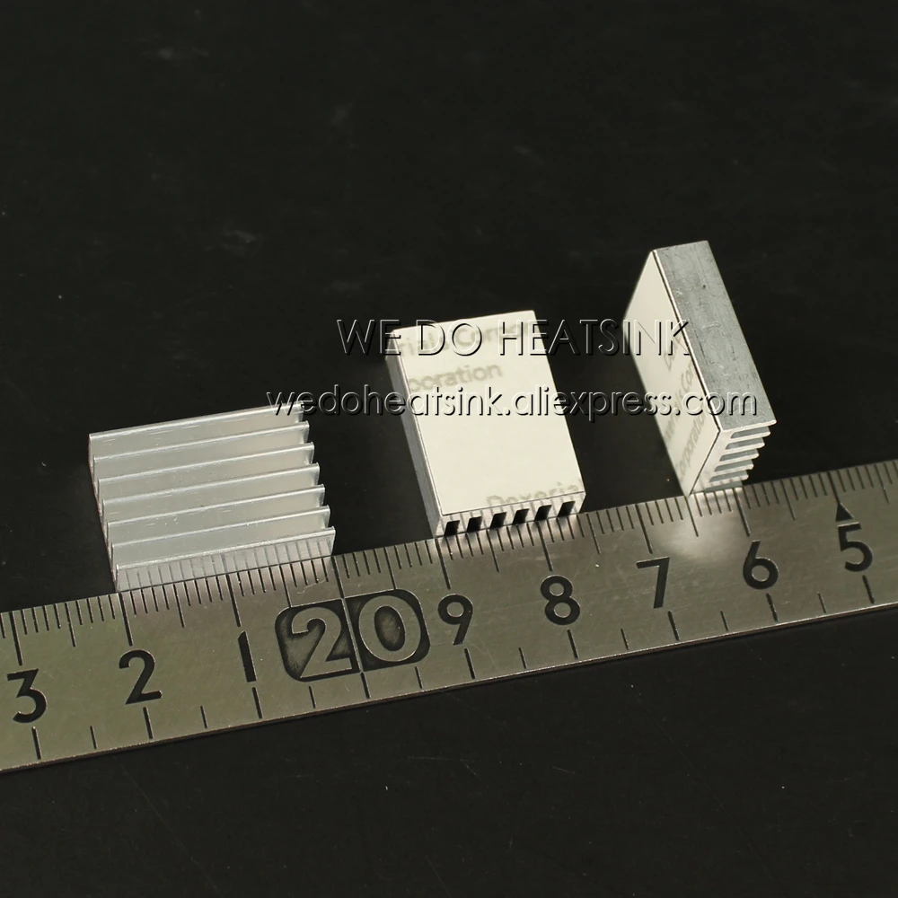 10pcs 20x14x6mm Aluminum Radiator Heatsinks Extrusion Cooler With Black Thermal Double Sided Tapes