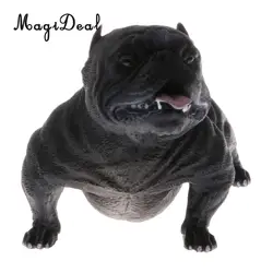 MagiDeal Lifelike Animal Model Figure Toy Figurine Home Living Room Decor American Bully Pitbull for Children Kids Gift