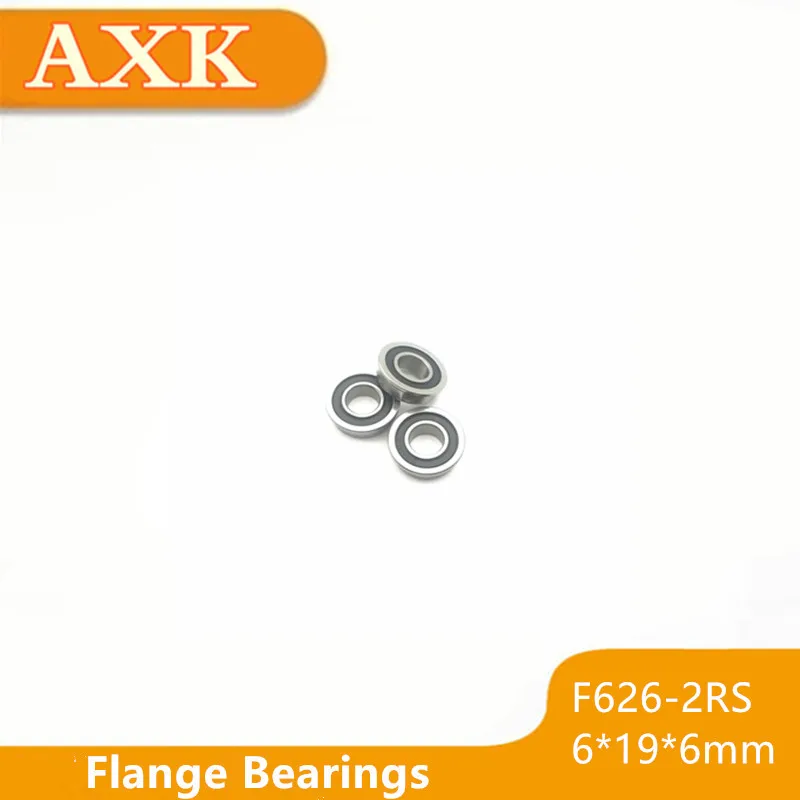 2023 Hot Sale Sale F626-2rs Bearing 6x19x6mm ( 10 Pcs ) Abec-1 Miniature Flanged F626rs Ball Bearings F626 2rs 6x19x6