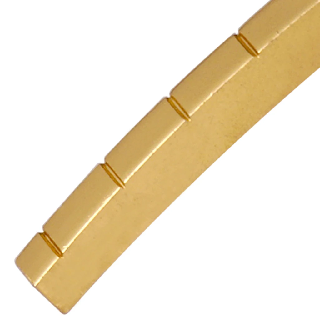 42mm Brass Curved Bottom 6 String Slotted Brass Nut for ST TL Telecaster  Electric Guitar Replacement Accessory Parts Gold