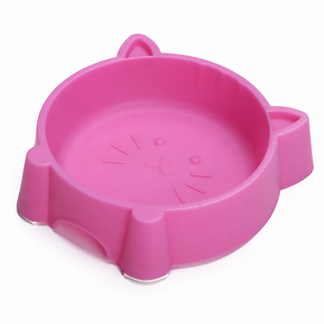 Pet Bowl Plastic Cat Face Anti-Skid Bowl Creative Portable Cat Face Multipurpose Cat Bowl Dog Bowl Pet Household Supplies