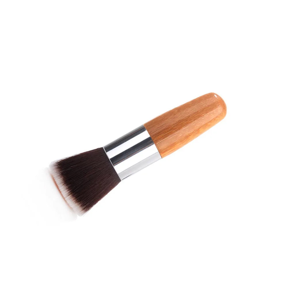 Bamboo Handle Foundation Brush Soft Synthetic Hair Blush Professional Makeup Accessories for Blush 100pcs/lot DHL Free