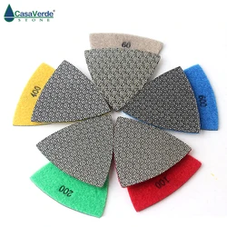 80mm Triangular Diamond Polishing Pads Electroplated Sanding Pad For Multi Tool as Fein Multimaster Dremel Renovator