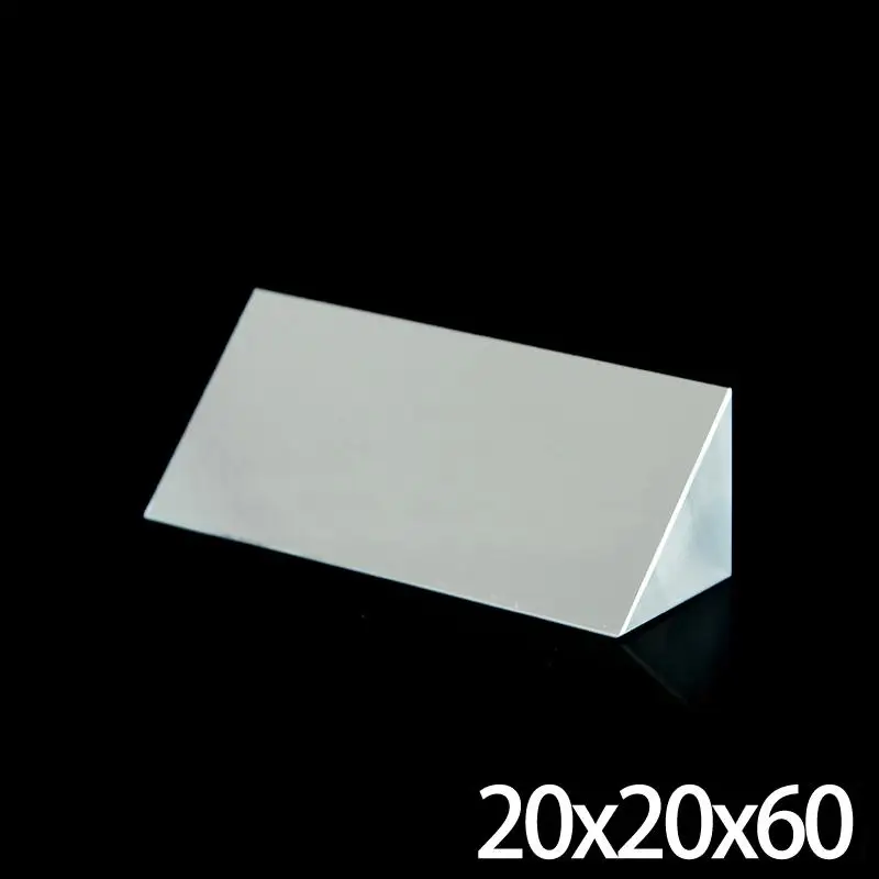 

20x20x60mm Optical Glass Triangular Lsosceles K9 Prism With Reflecting Film Medicine