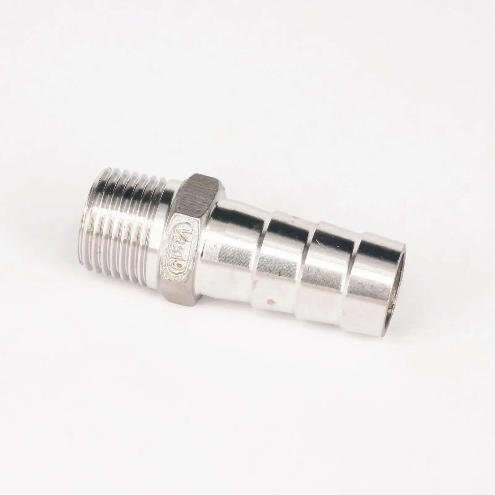 

3/4" BSPT Male x 15mm Hose Barbed 304 Stainless Steel Pipe Fitting Hose tail Connector 230 PSI