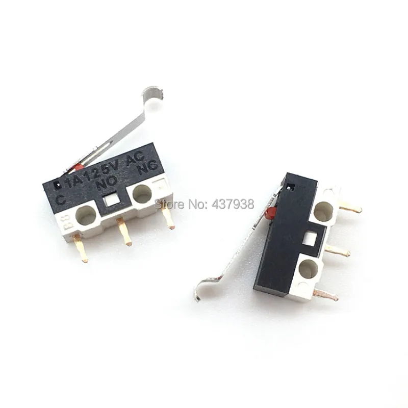 10 Pcs Limit Switch Push Button Switch 1A 125 V AC Mouse Switch 3 Pin Micro Switch