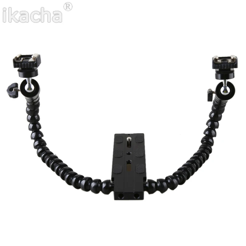 Camera Flash Bracket Hot Shoe Camera Flash Mount for DSLR Photography Magic Flexible Arm Dual Flash Bracket Holder