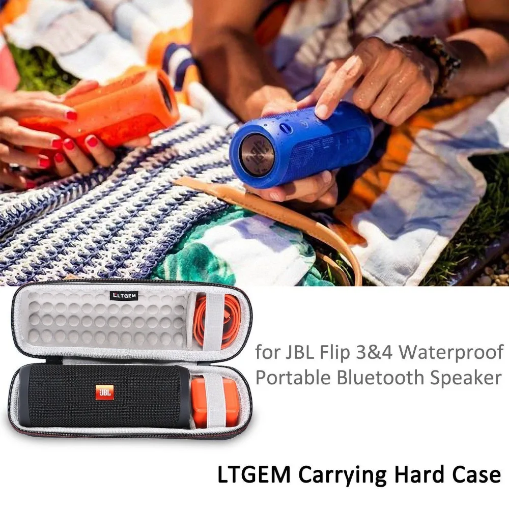 LTGEM EVA Hard Storage Travel Carrying Case for JBL Flip 3 / 4 Waterproof Portable Bluetooth Speaker