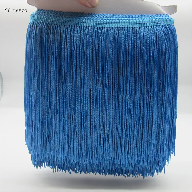 10 Meters 20CM Long Polyester Lace Tassel Fringe purple Lace Fringe Trim Ribbon Sew Latin Dress Stage Garment DIY Accessories