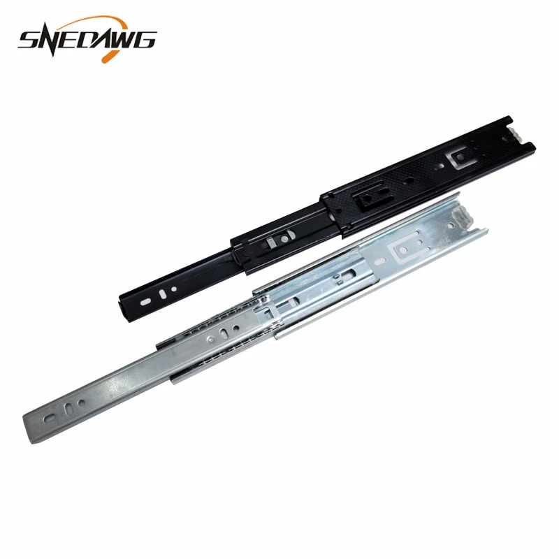 1pair 6/8/10/12/14/16/18/20inch Drawer Slide 45mm Width Ball Bearing Sliding Cold-Rolled Steel Fold Telescopic Drawer Runner