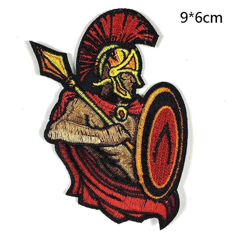 King of war Spartacus knight Badge Embroideried Iron On Patches For Clothing Patches For Clothing Diy Ironing Stickers H Patch