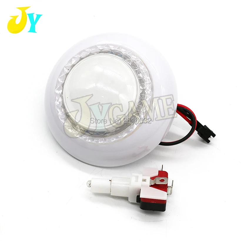 

1pcs 12V LED Illuminated push button edge automatic color change button with microswitch Crane game machine button switch