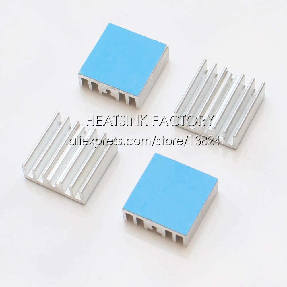 HEATSINK FACTORY 15pcs Square Size 15mm Aluminum Heat Sink 15x15x5.5mm Chipset Cooler With Thermal Heat Dissipation Trans