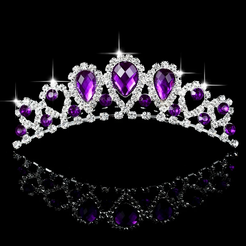 Princess Crown for Girls Show Bridal Crown Tiara Diadem Crystal Floral Wedding Bridal Hair Accessories Head Jewelry