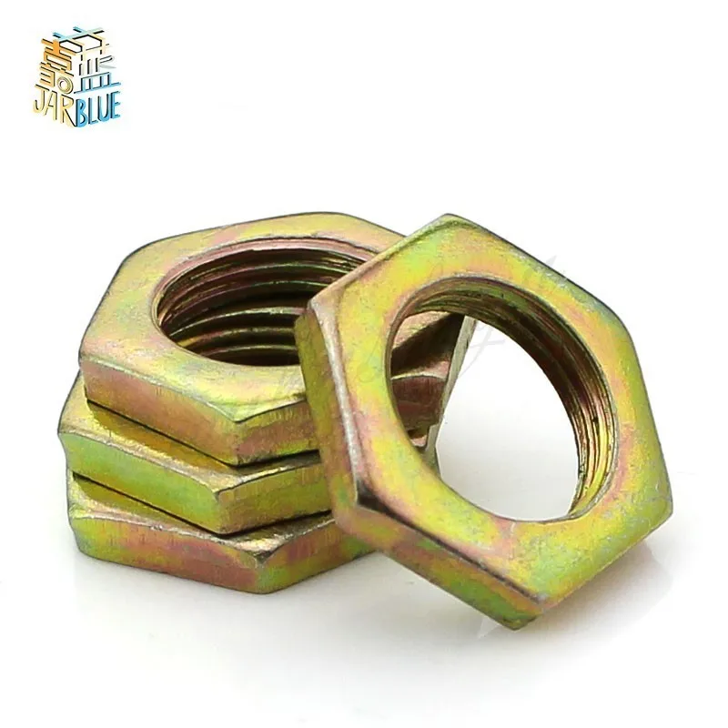 10-25Pcs Lamp M7 M9 M10 M12 Color Zinc Light Fine Tooth Thin Nut
