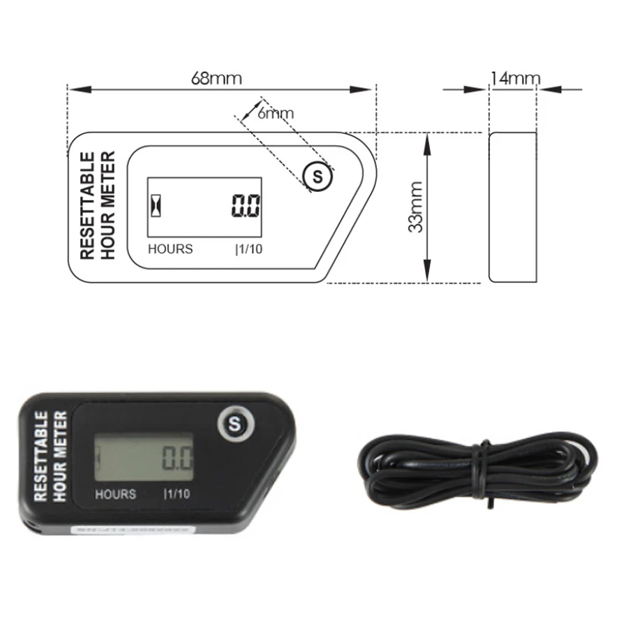 Digitale Stunde Meter Tachometer Für Außenbordmotor Rasenmäher Motocross Motorrad Marine Kettensäge Pit