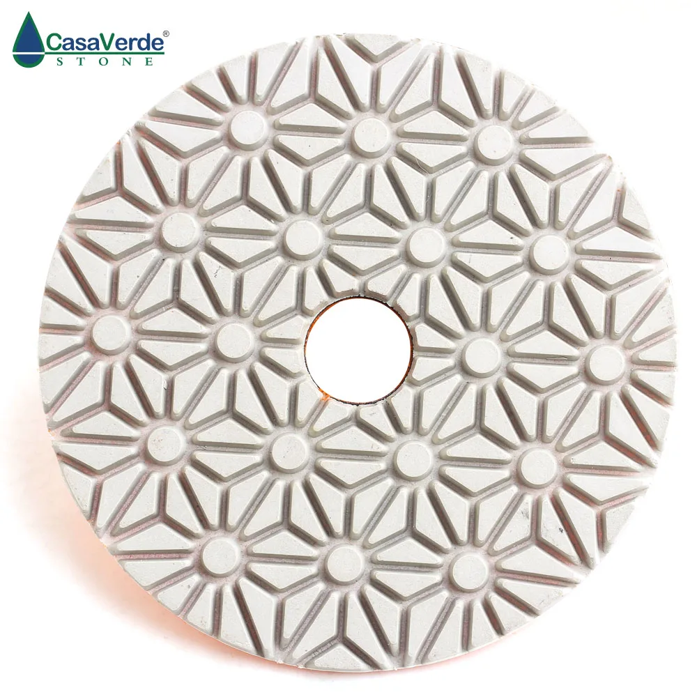 DC-SFW3PP01 4 inch D100mm resin and diamond wet 3 step polishing pads for stone/concrete