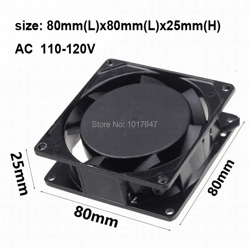 1Piece Gdstime AC 110V 120V 2wire 8CM 80mm x 25mm 8025 Cooler Cooling Fan