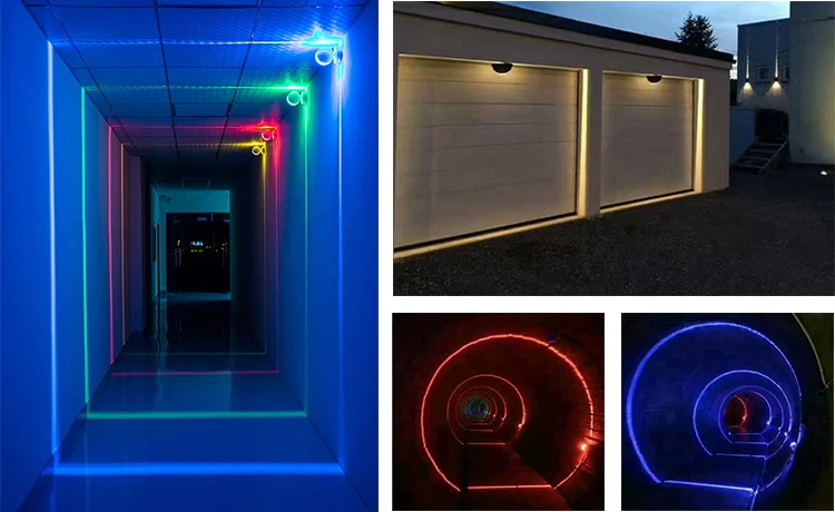 LED Spotlight 5W LED Wall Lamps Window Liner Landscape Exterior Lights for Building Home Red Green Blue White