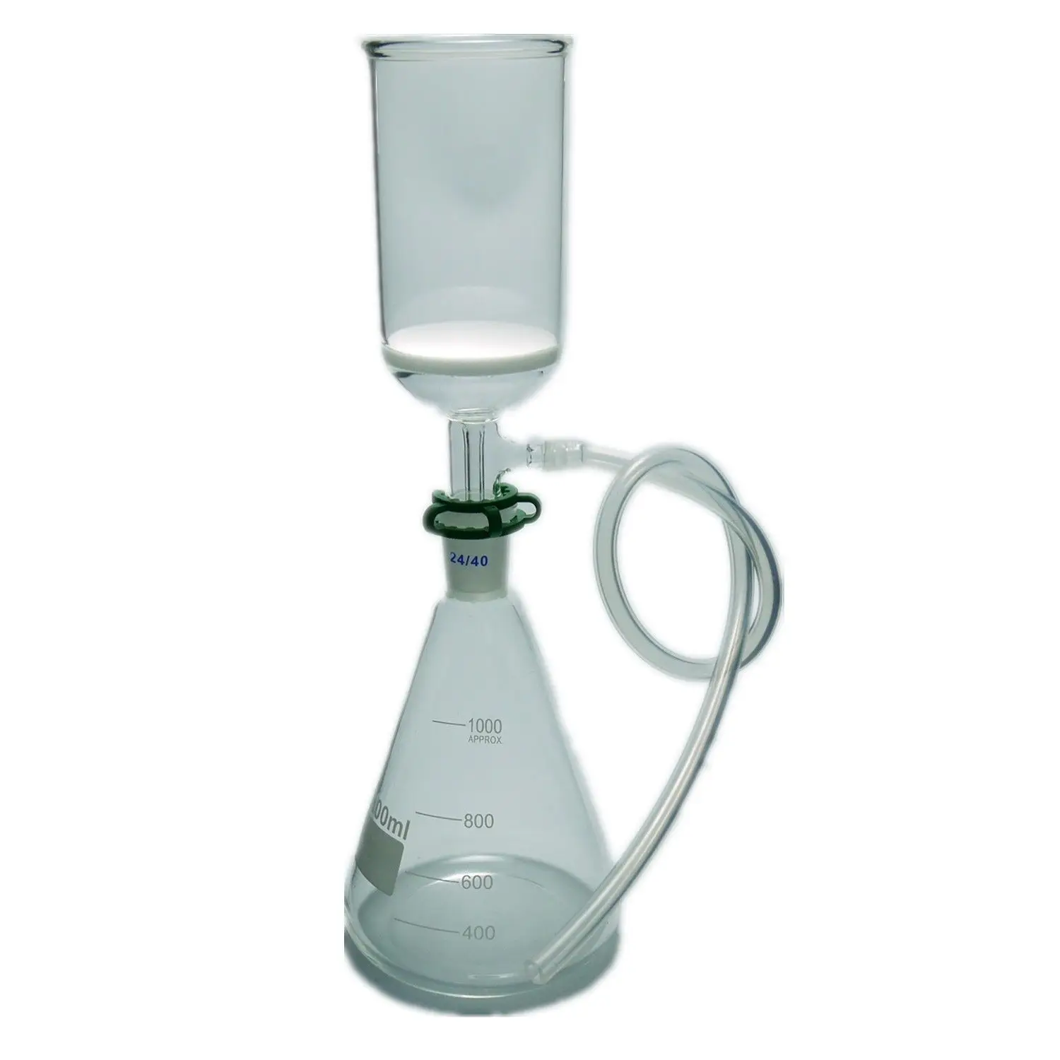 1000ml,Glass Suction Filter Kit,350ml 24/40 Buchner Funnel & 1L Erlenmeyer Flask