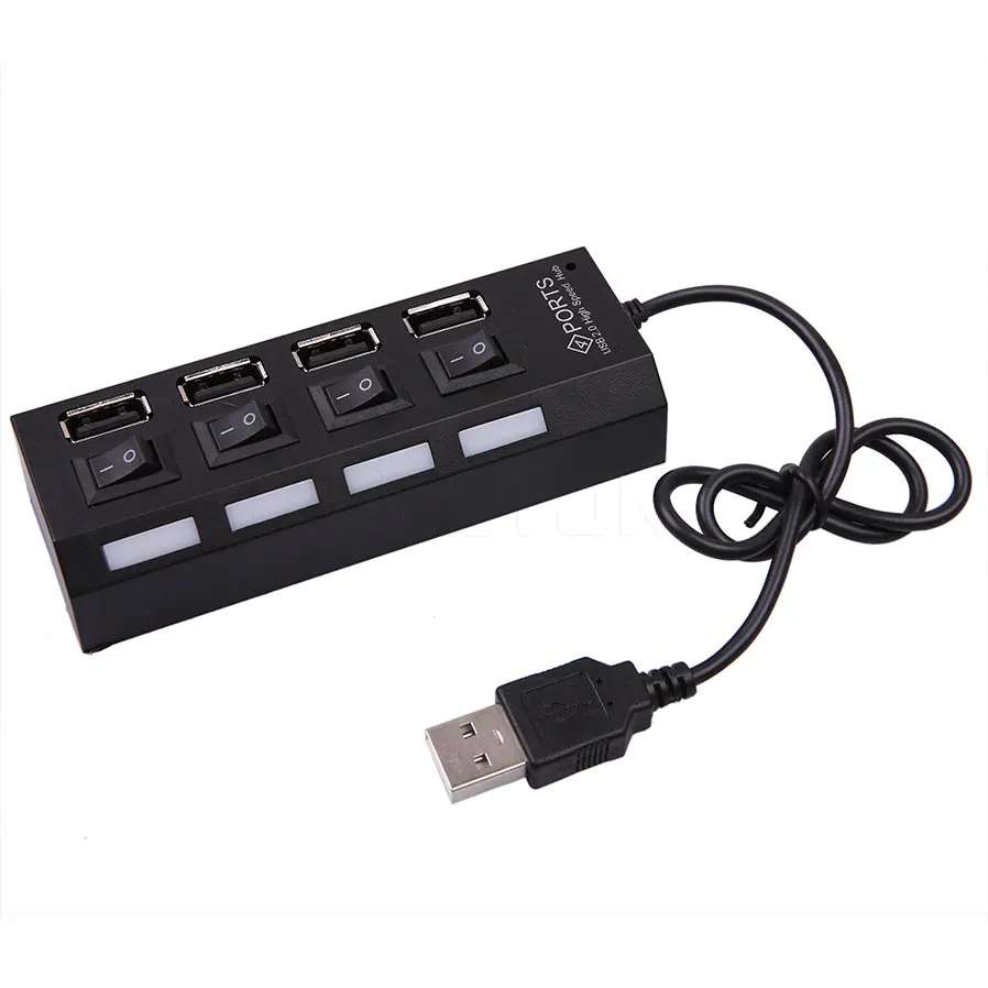 4/7 Port USB HUB Multi USB 2.0 Splitter 480 Mbps High Speed Converter Adapter with on/off Switch For MacBook PC Notebook