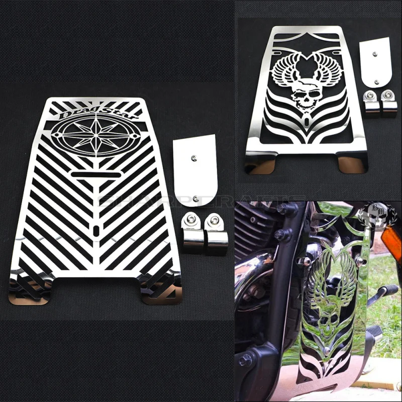 Motorcycle 1998-2017 Steel Cool Skull Radiator Grill Cover Guard Protector For YAMAHA Vstar XVS650 Dragstar DS650 Classic Custom