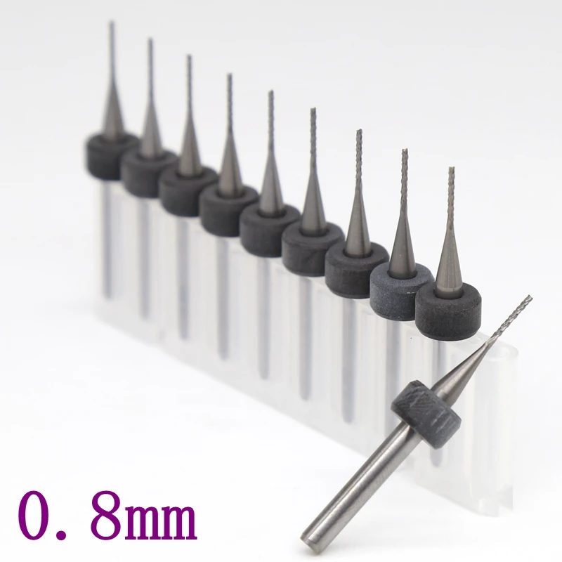 Wood router drill bit 0.3-3.175mm 10PCS pcb strawberry metal cutting cnc rotating burr tungsten carbide wood cutting machine