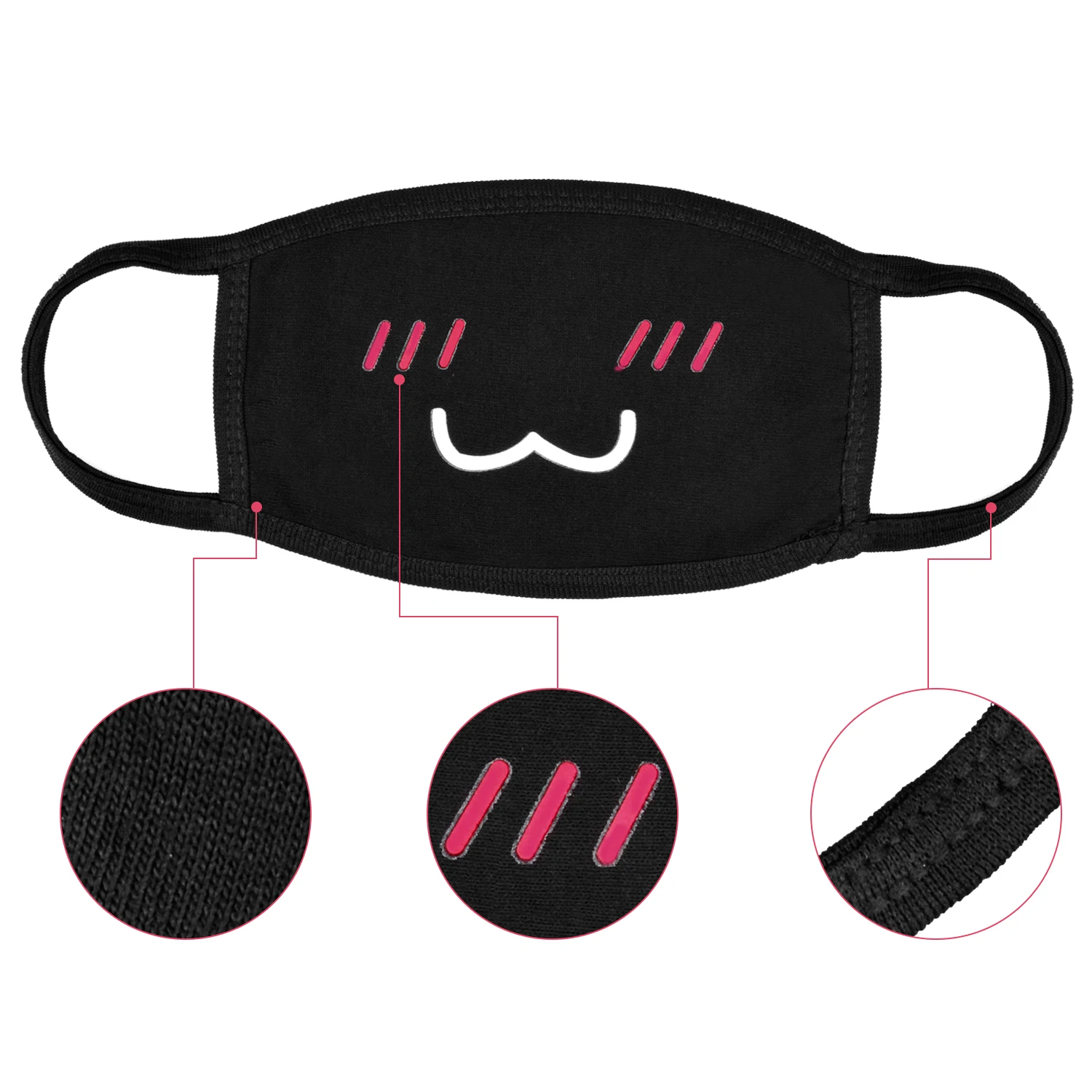 5Pcs Cotton Dustproof Mouth Face Mask Anime Cartoon Kpop Lucky Bear Women Men Muffle Face Mouth Masks Dropshipping