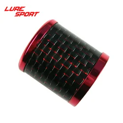 LURESPORT 4sets Aluminum Ring and Carbon tube cap of 17# FUJI Reel Seat Rod Building Component Repair Fishing rod DIY Accessory