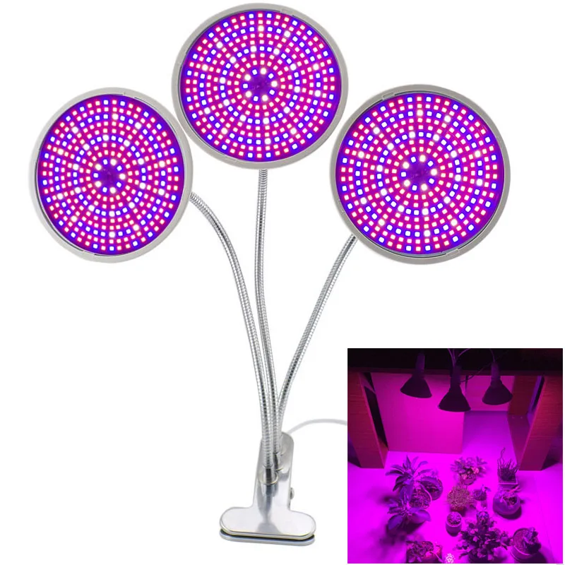 new 290 led 3 head grow light flower plant lamp full spectrum growing light grow tent room hydro Green house Hydro