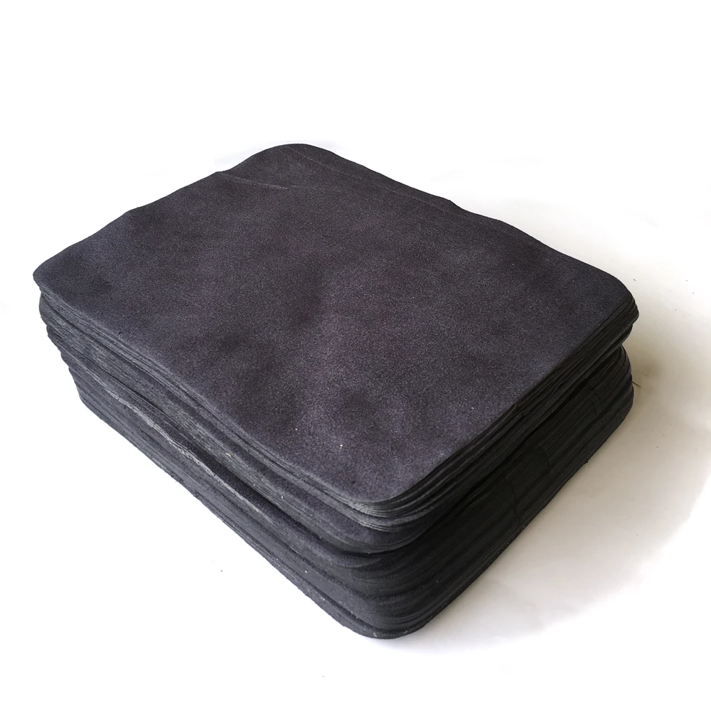 Kachawoo 175mm X 145mm 100pcs Eyewear Accessories Black Microfiber Cleaning Cloth Suede Cleaning For Glasses Customize