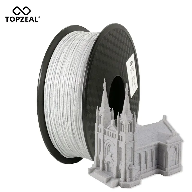 

TOPZEAL PLA Filament Marble Color 1.75mm PLA 3D Printing Filament Accuracy +/- 0.02mm 1KG Spool for 3D Printer