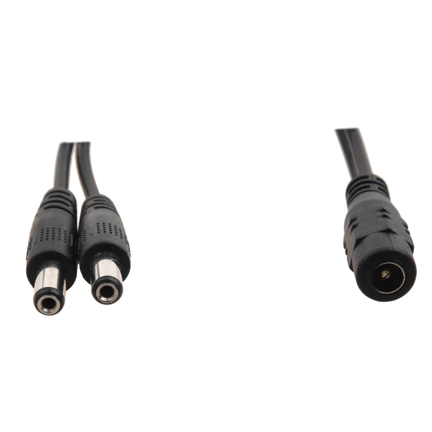 5.5x2.1mm 1 to 2 M/F DC Power Splitter Cable for Security CCTV Camera