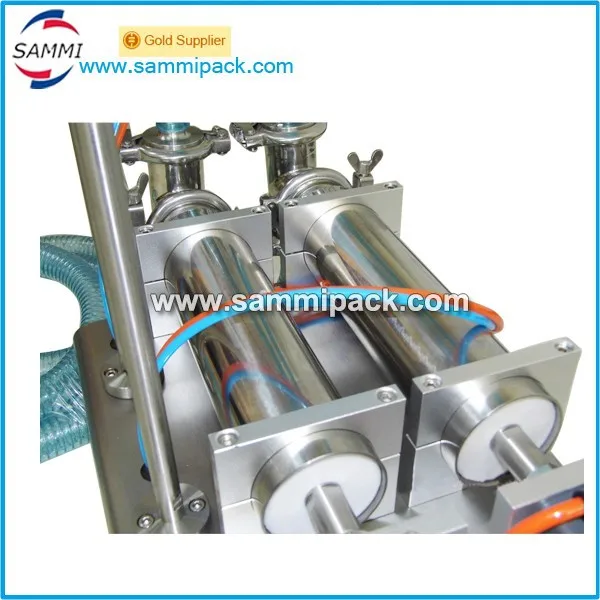 Hohe qualität pneumatische doppel köpfe flüssige füllstoff für shampoo, öl, saft