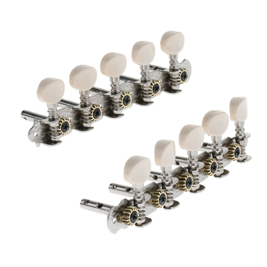 1 Set 5R5L Guitar Tuning Pegs Tuners Machine Heads for 10 String Electric Guitar Replacement Parts