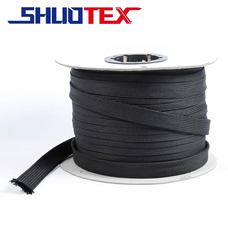 Black polyester braided sleeve