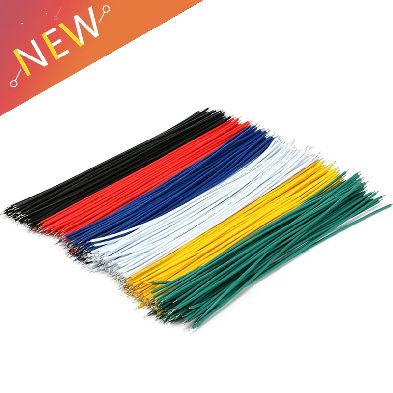 300PCS UL1007 24AWG Breadboard Jumper Cable Wires Kit 8cm Fly Jumper Wire Cable Tin Conductor Wires 6 Colors PCB Solder Cable