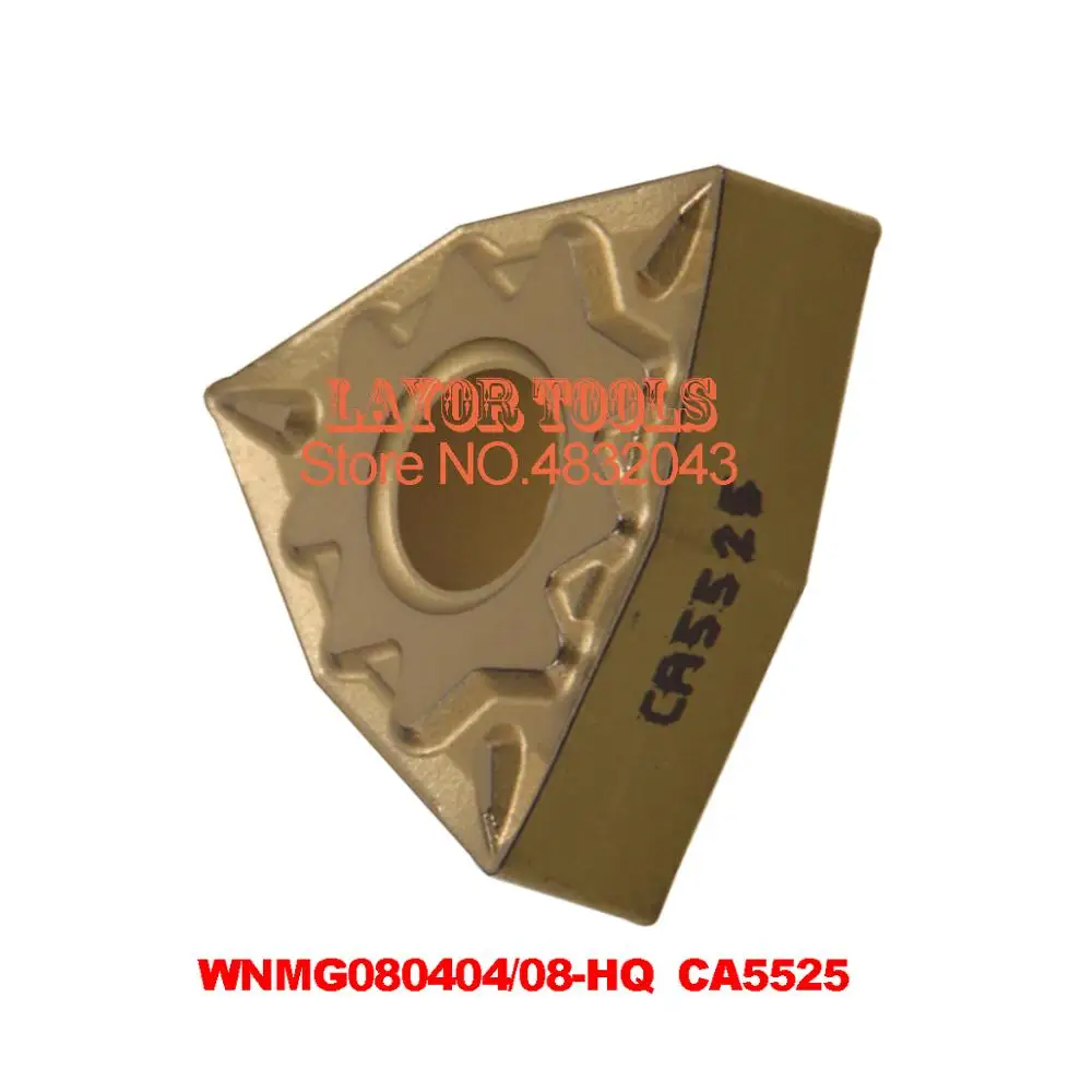 

10PCS WNMG080404-HQ CA5525/WNMG080408-HQ CA5525, Insert For Steel Hardmetal Matching Standard Turning Inserts