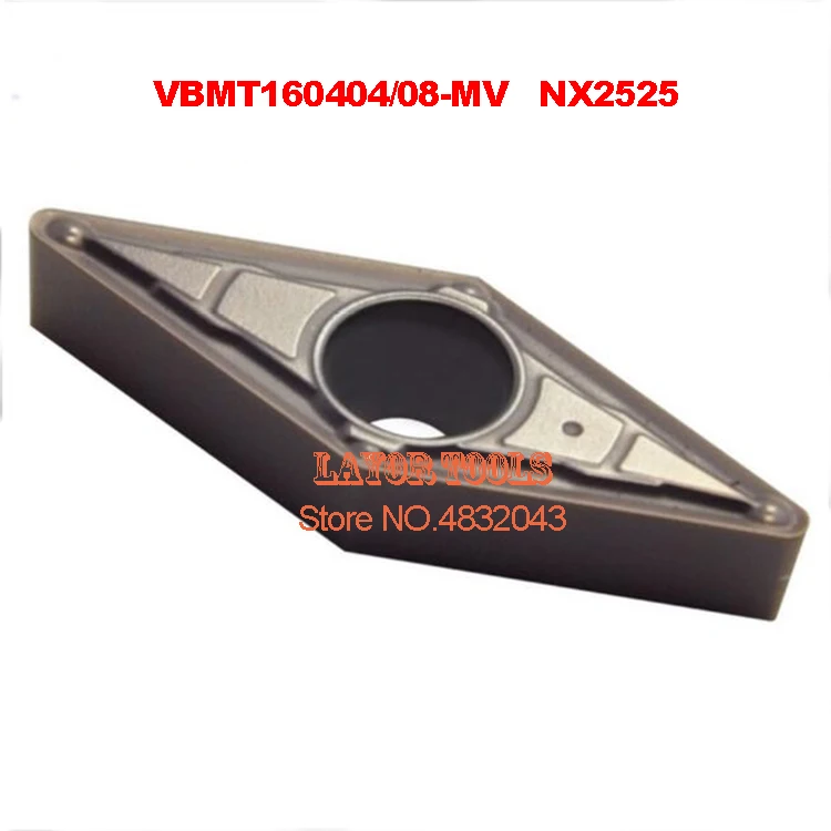 

10PCS VBMT160404-MV NX2525/VBMT160408-MV NX2525,carbide insert for turning tool holder,CNC,machine,boring bar