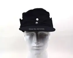 Cappello cosplay in cotone da campo Panzer estivo Elite EM M43 dell'esercito tedesco nero