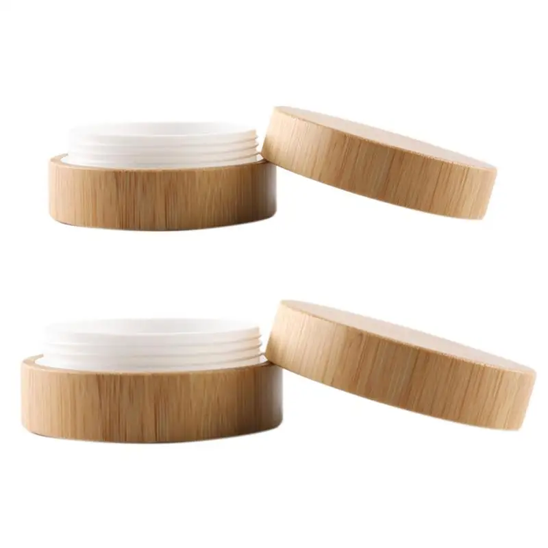 Pot à crème vide en bois de bambou 30g/50g, Portable, bricolage, incassable, boîte rechargeable, conteneur pour crème pour le visage et les cosmétiques