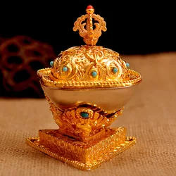 Vajrayana Buddhism Alloy Kapala Skull Cup | A Finely Crafted Tantric Buddhist Ritual Bowl in Two Sizes