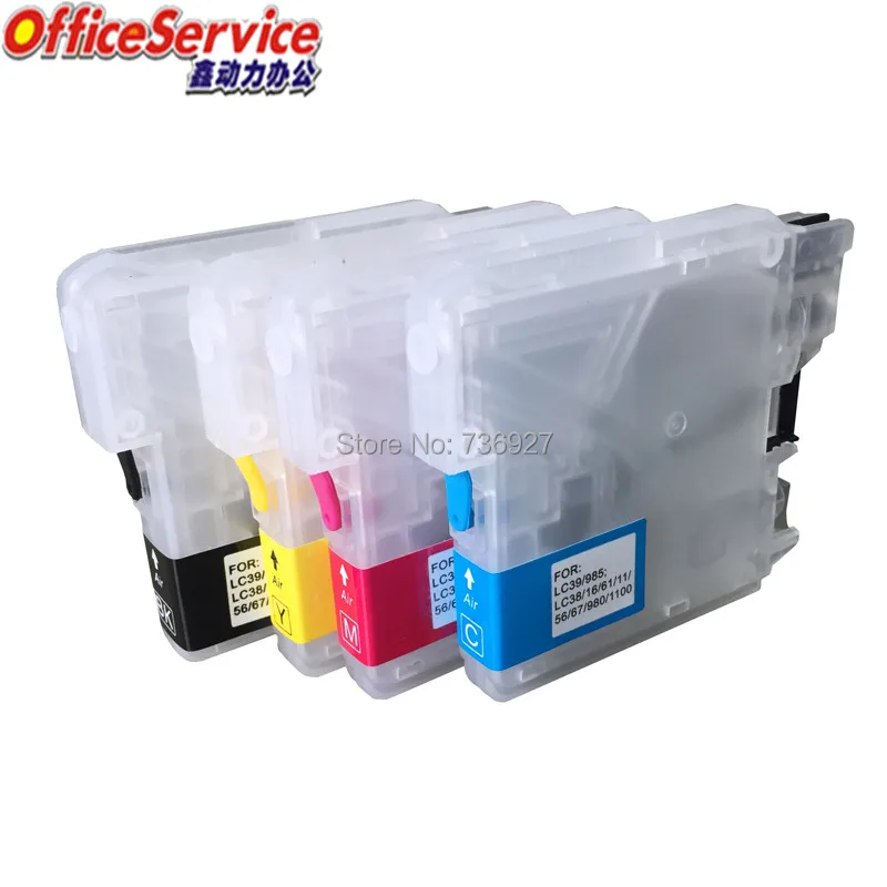 LC11 LC16 LC38 LC39 LC60 LC61 LC65 LC67  LC980 LC985  LC1100 Refillable ink Cartridge For Brother MFC-J265W J410 J415W printer