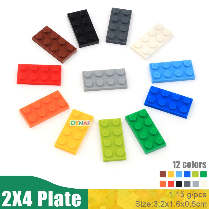 

500g 420pcs/bag Educational Kids Toy Plastic Building Blocks Accessories 2X4 Plate DIY Kit Compatible With L*goes Blocks In Bulk